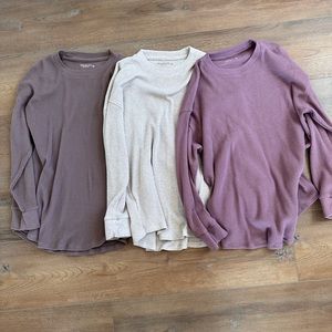 Set of 3 Abercrombie Soft A&F Cozy tops